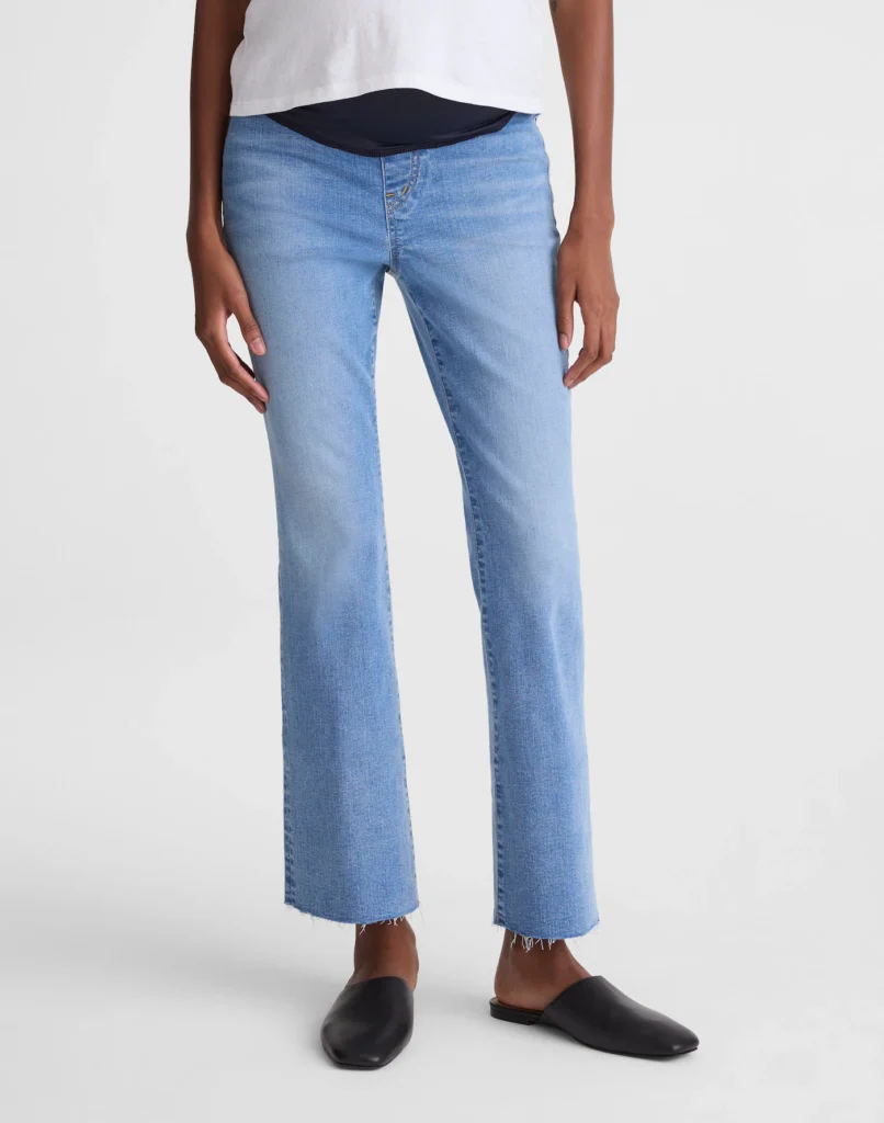 The Maternity Flare Crop Jean in Super Stretch