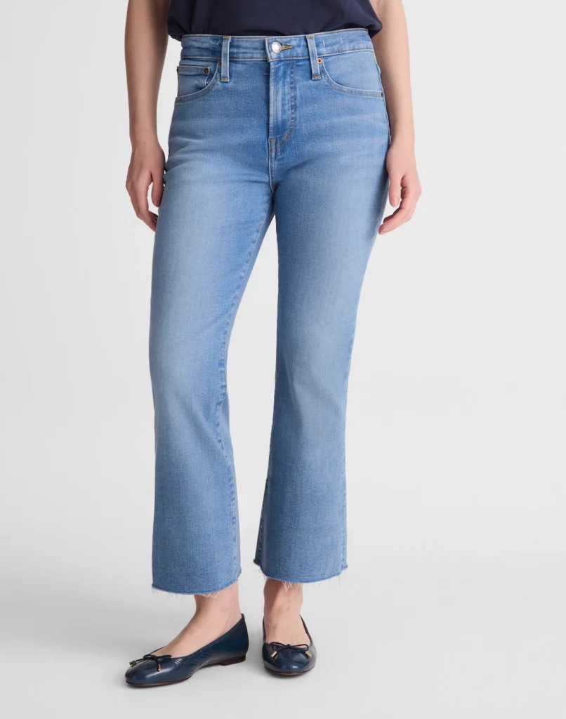 The Flare Crop Jean in Super Stretch