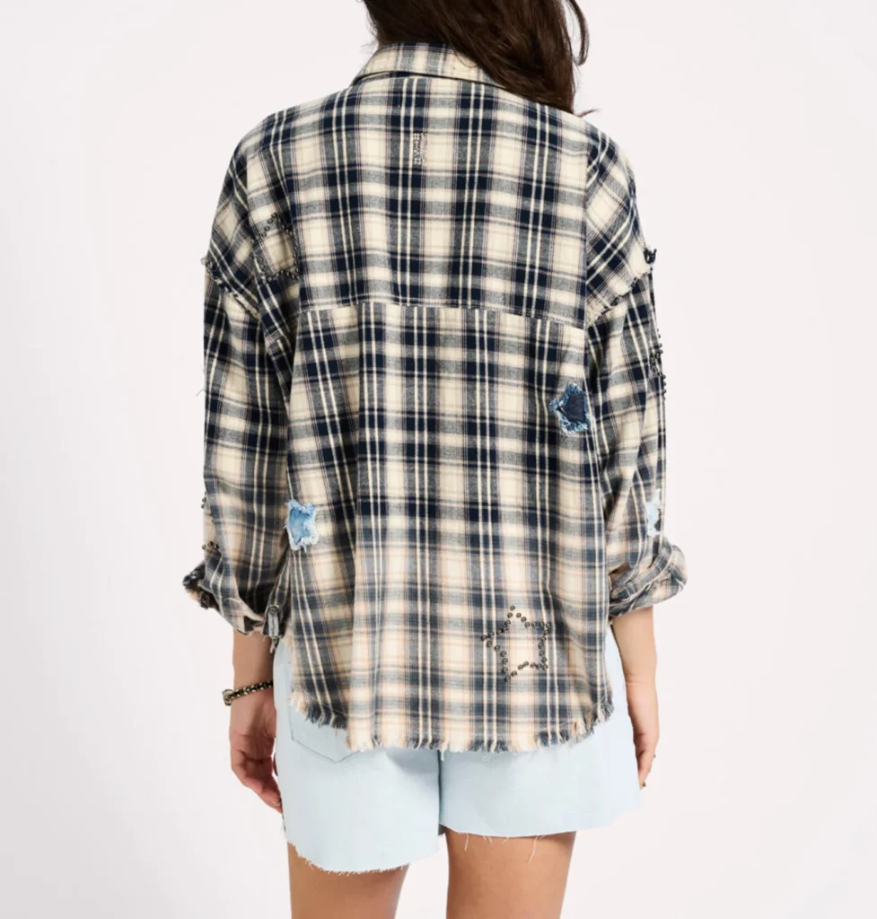 Flannel Star Studded Shirt - hover