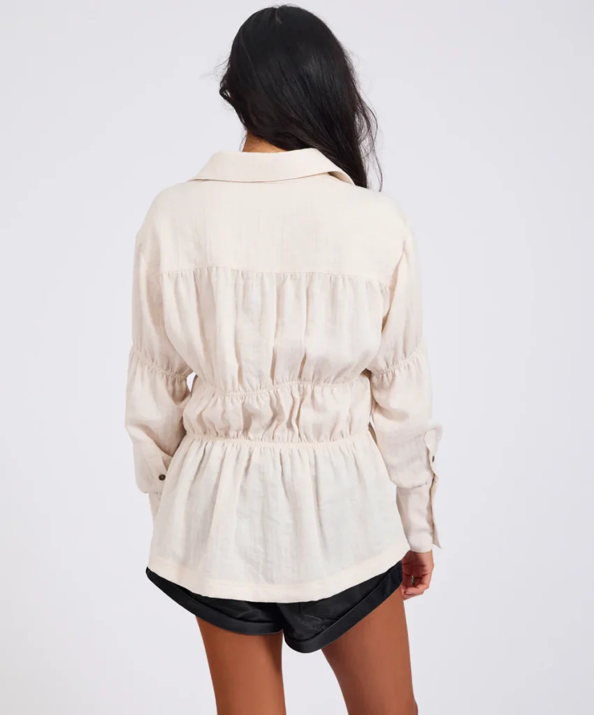 Harper Ruched Longsleeve Shirt - hover