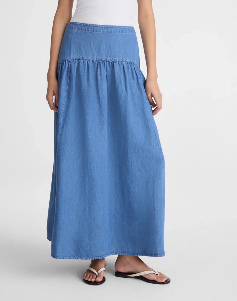 Drop-Waist Maxi Skirt