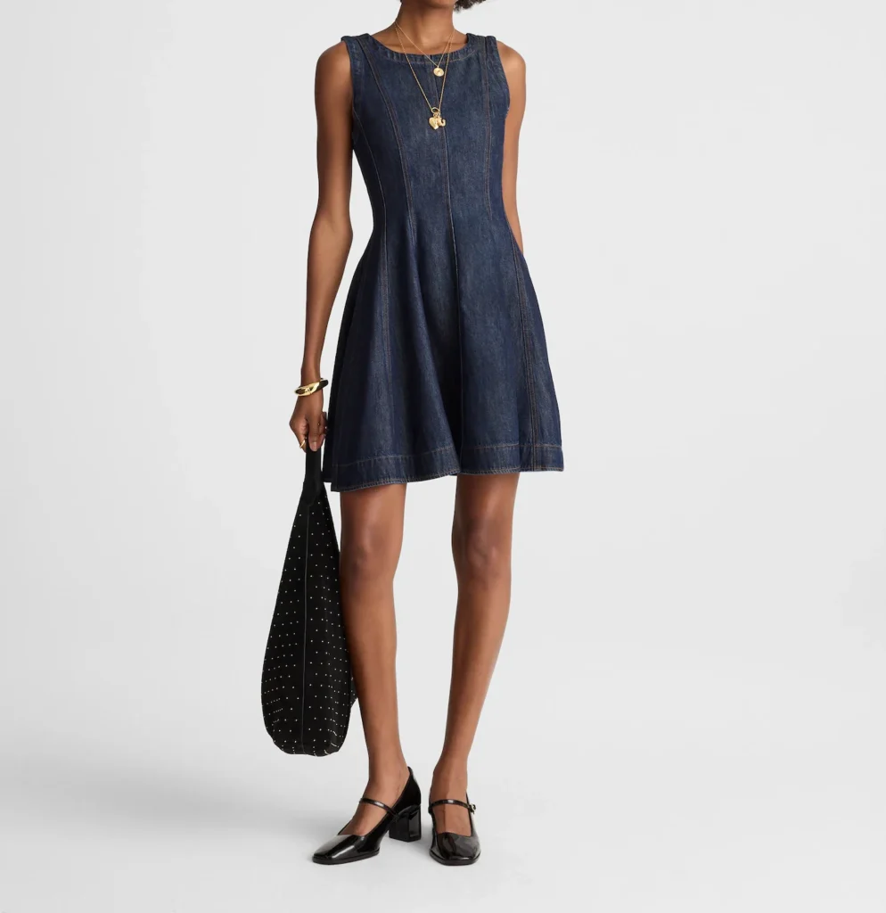 Airy Denim Circle Mini