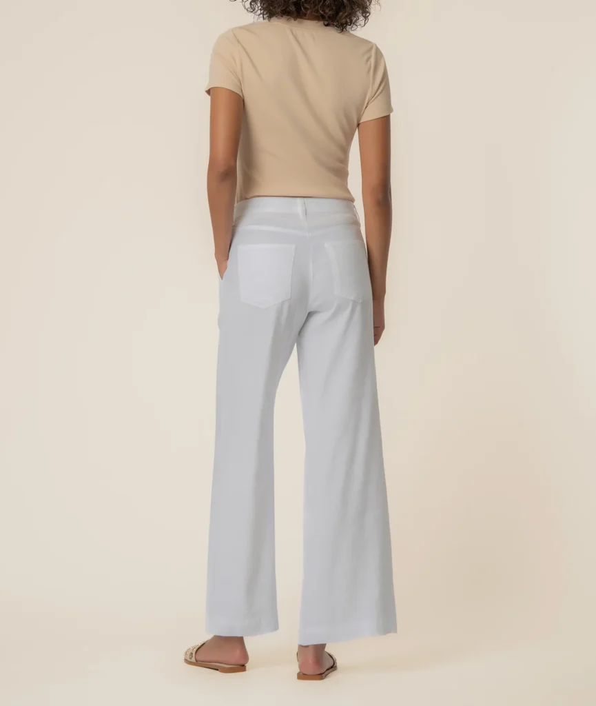 Meg Linen High Rise Wide Straight Leg - hover