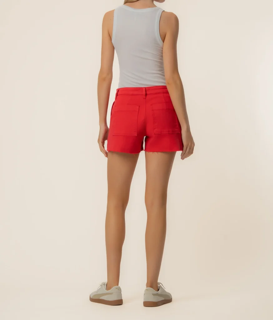 Jane High Rise Short in Tomato - hover