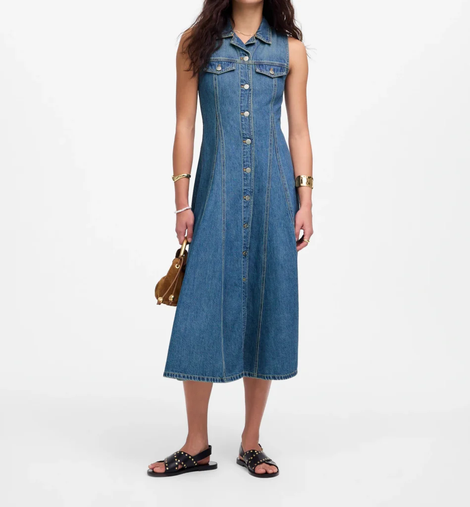Pleated Midi Shirtdress