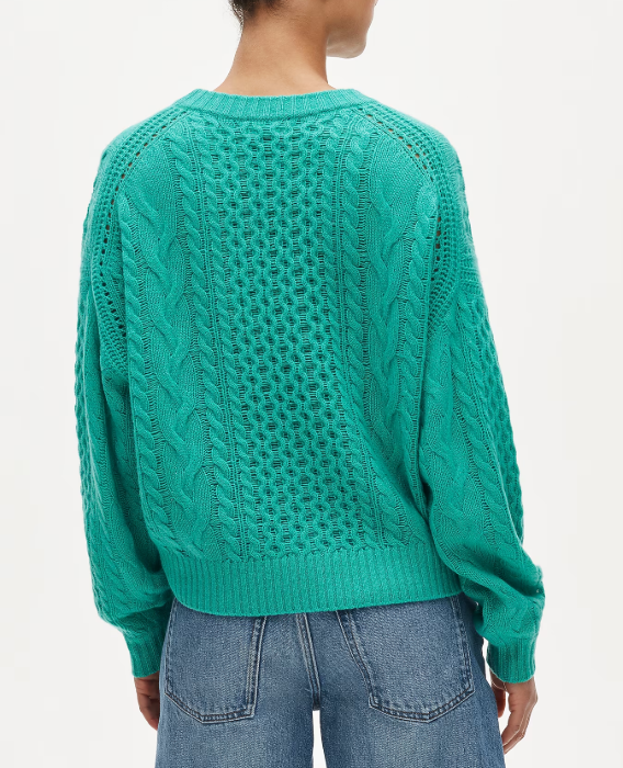 Perfect brushed cashmere crewneck sweater - hover