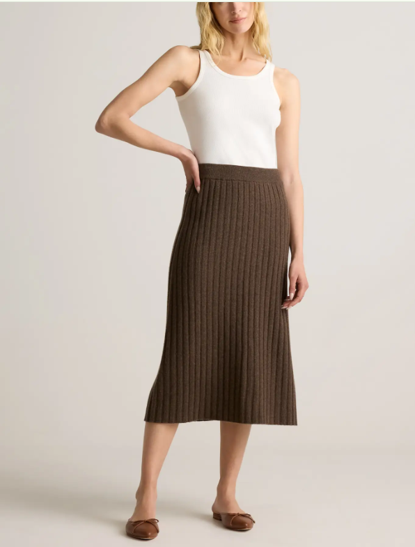 Mongolian Cashmere Midi Skirt