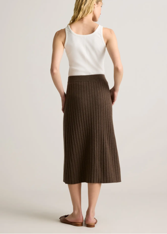 Mongolian Cashmere Midi Skirt - hover