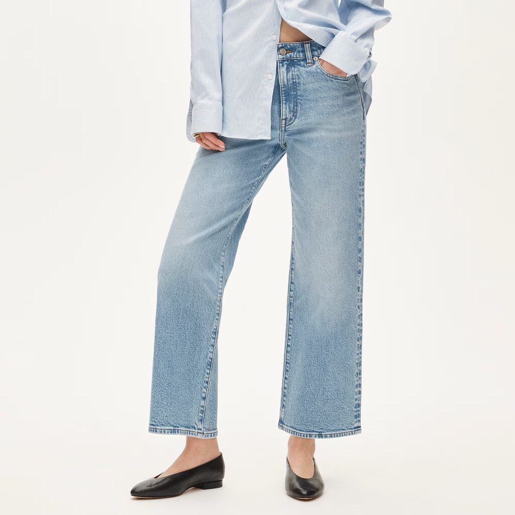 Slim-wide jean in semi-stretch