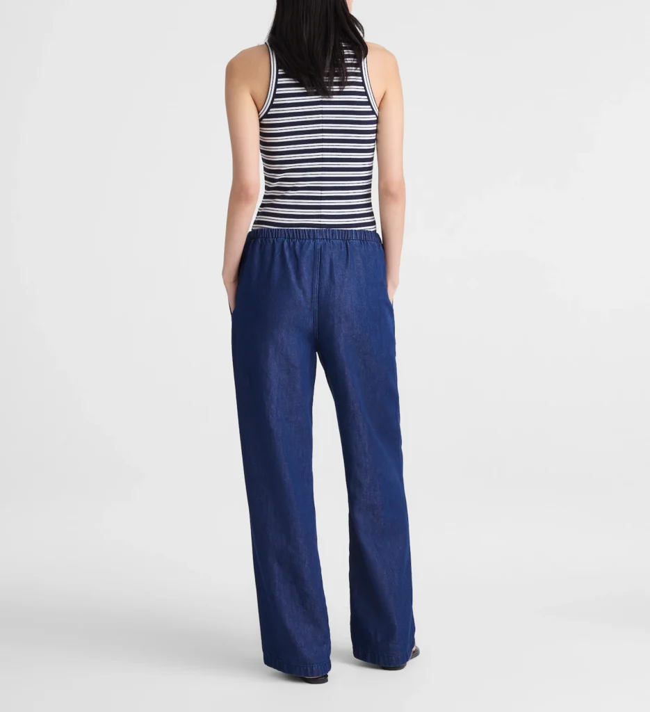 Pull-On Jeans in Airy Denim - hover