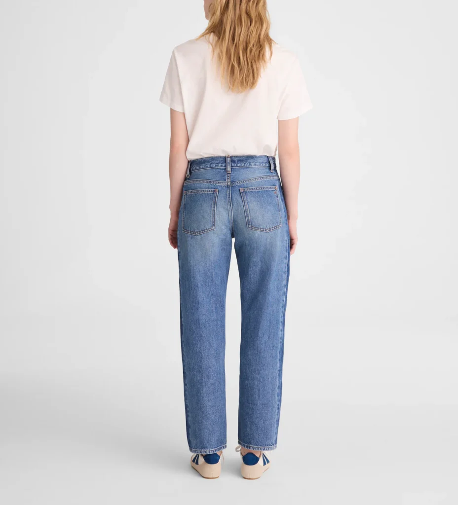 Pieced Barrel-Leg Jeans - hover