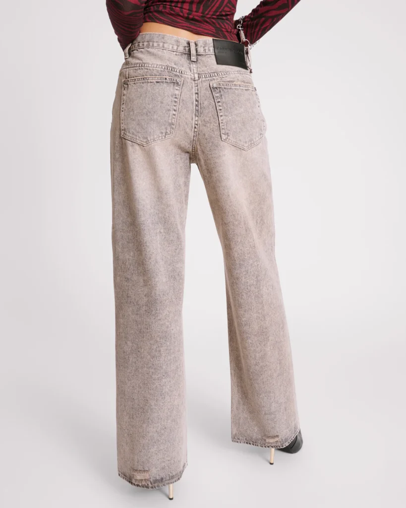 Jackson Mid Waist Wide Leg Denim Jeans - hover