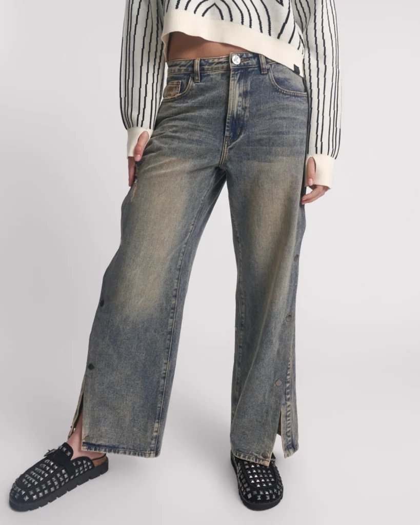 Billie Mid Waist Long Rise Straight Leg