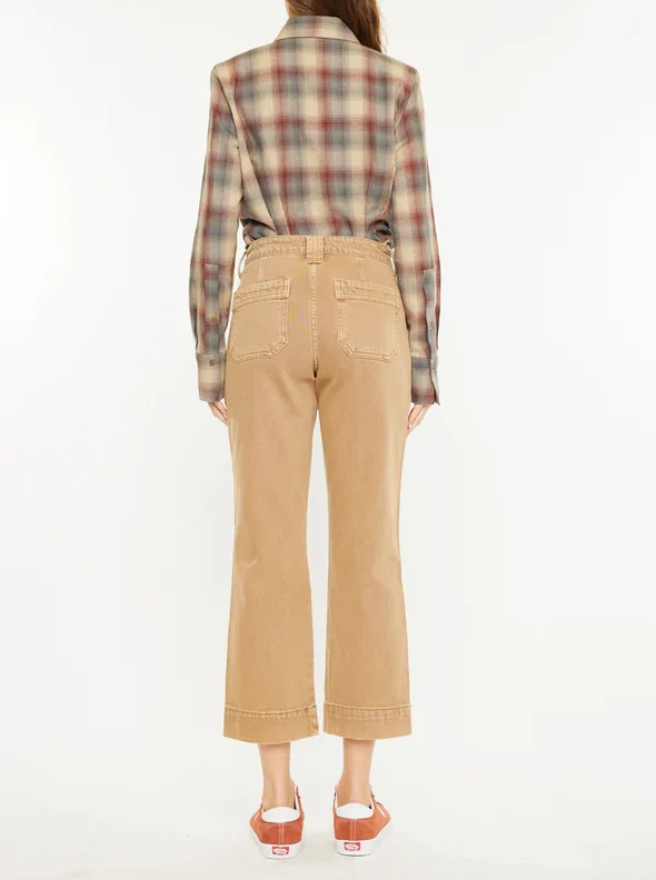 High Rise Slim Straight Cargo - hover