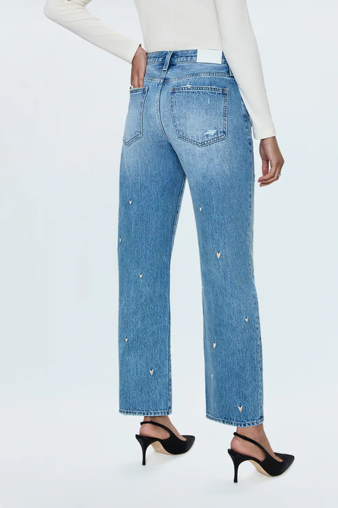 Lexi Mid Rise Bowed Straight Jean - hover
