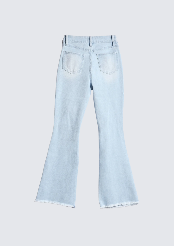 Girls Fray Hem Flare - hover