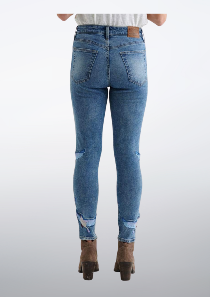 High Rise Embroidered Bridgette Skinny Jean - hover