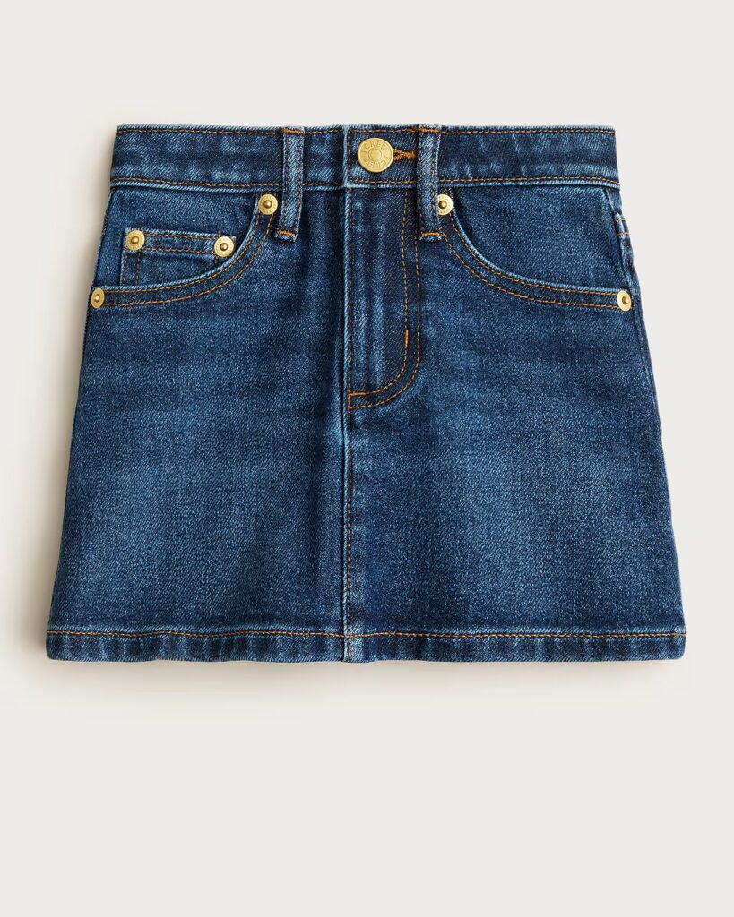 Girls’ classic stretch denim skirt